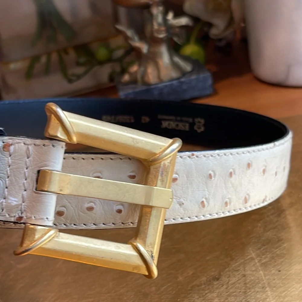 EXOTIC! Escada Genuine Ostrich Leather Belt